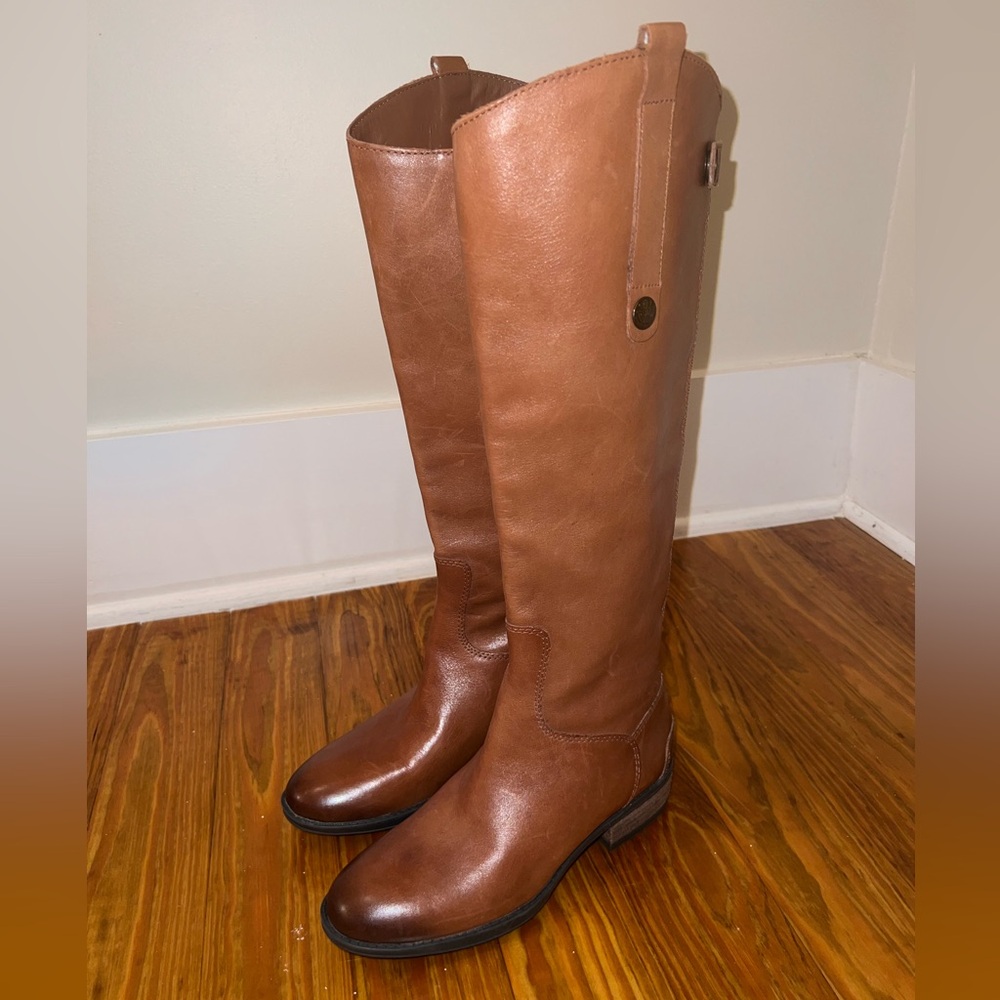 Sam Edelman Penny Leather Riding Boot Women’s Size 4.5 Whiskey Leather